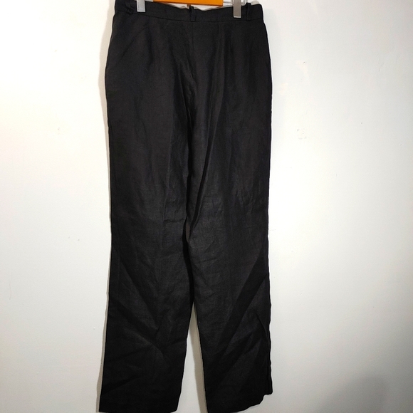 Elliott Lauren 100% Linen Pants Black Size 14 - Picture 5 of 5